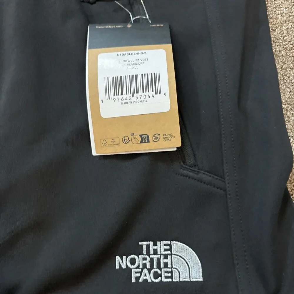 The North Face Windwall Soft Shell Vest Mens Small Black Full Zip NWT NF0A3LGZ